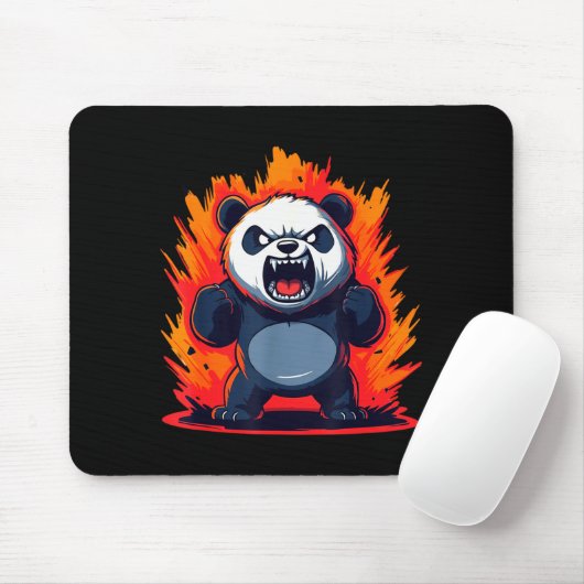 Panda Looking Angry Graphic Funny Panda Kawaii  Muismat (Met muis)