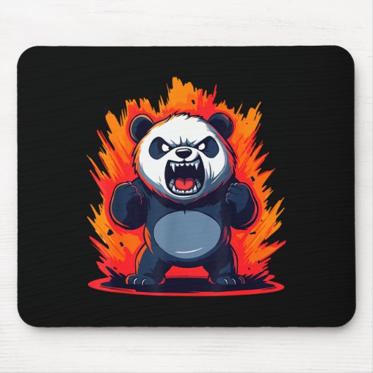 Panda Looking Angry Graphic Funny Panda Kawaii Muismat (Voorkant)