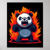 Panda Looking Angry Graphic Funny Panda Kawaii Poster (Voorkant)