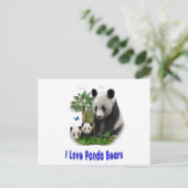 Panda Love art Briefkaart (Staand voorkant)