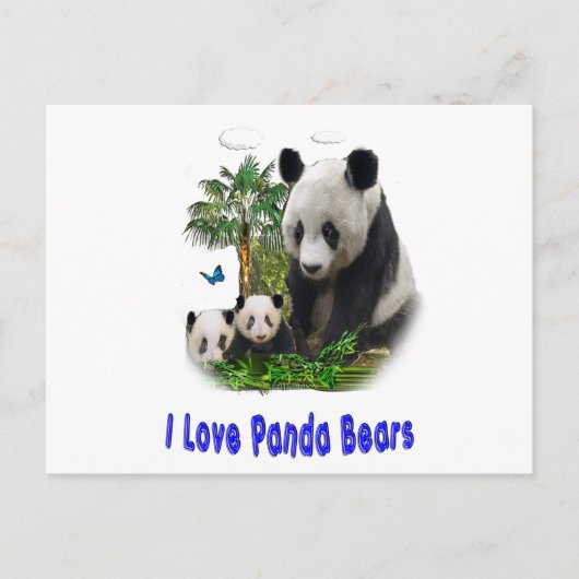 Panda Love art Briefkaart (Voorkant)