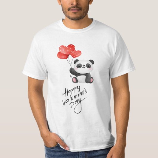 Panda Love Balloons T-shirt (Voorkant)