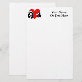 Panda Love Briefpapier (Voorkant / Achterkant)