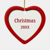 Panda Love Couple-kerstversiering Keramisch Ornament (Achterkant)