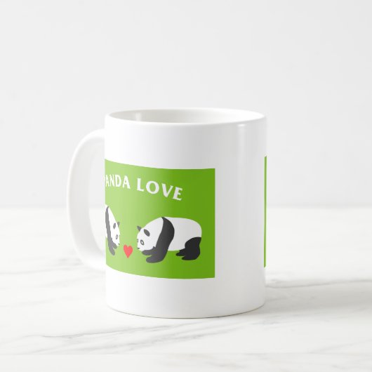 Panda Love (Green) Koffiemok (Voorkant links)