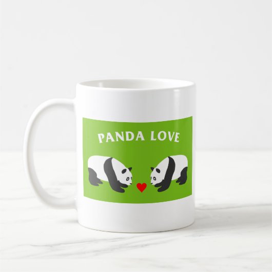 Panda Love (Green) Koffiemok (Links)
