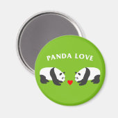 Panda Love (Green) Magneet (Voorkant / Achterkant)