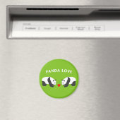 Panda Love (Green) Magneet (Insitu (Vaatwasser))