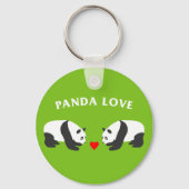 Panda Love (Green) Sleutelhanger (Voorkant)