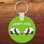 Panda Love (Green) Sleutelhanger (Voorkant)
