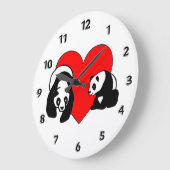 Panda Love Grote Klok (Hoek)