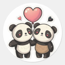 Panda Love: Hands Sticker vasthouden