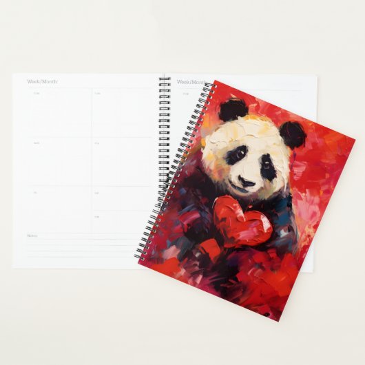 Panda Love Hearts Planner (Display)