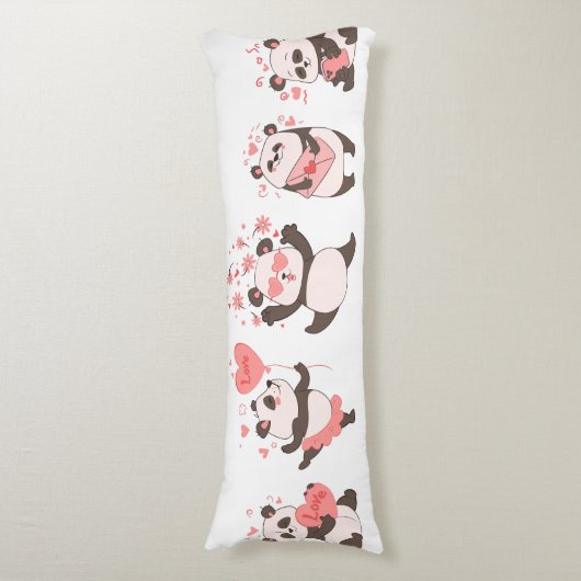 Panda Love Lichaamskussen (Voorkant Verticaal)