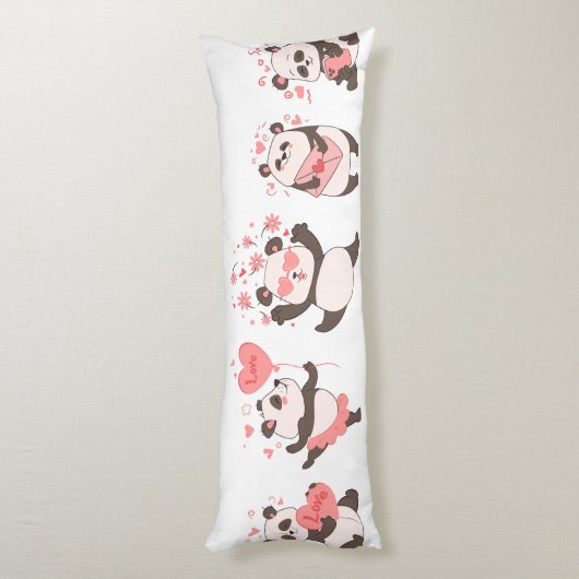Panda Love Lichaamskussen (Achterkant (Verticaal))