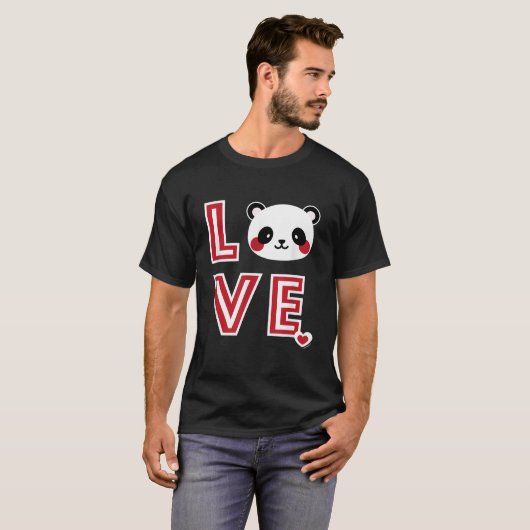 Panda Love Panda For T-shirt (Voorkant volledig)