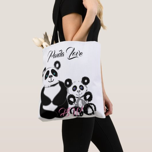 Panda Love Personalized Tote Bag (Dichtbij)
