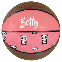 Panda love pink pattern basketbal