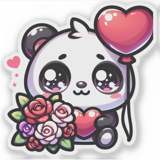 Panda Love Sticker (Voorkant)