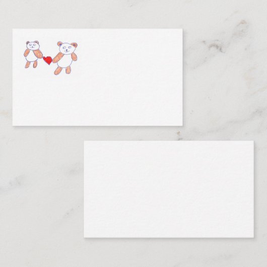 Panda Love Visitekaartje (Voorkant / Achterkant)