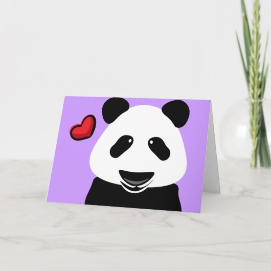 Panda Love you Beary Much Modern Kaart (Voorkant)