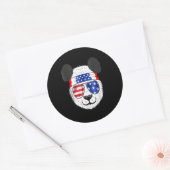 Panda Lover | Amerikaanse Panda heeft bril Ronde Sticker (Envelop)