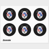 Panda Lover | Amerikaanse Panda heeft bril Ronde Sticker (Vel)