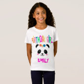 Panda Lover Birthday Girl T-shirt (Voorkant volledig)