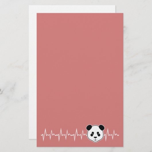 Panda Lover Briefpapier (Voorkant / Achterkant)