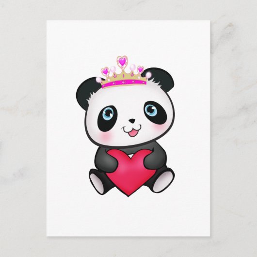 Panda Lover Fan Gift Valentijnsdag Heart Cadeau Feestdagenkaart (Voorkant)