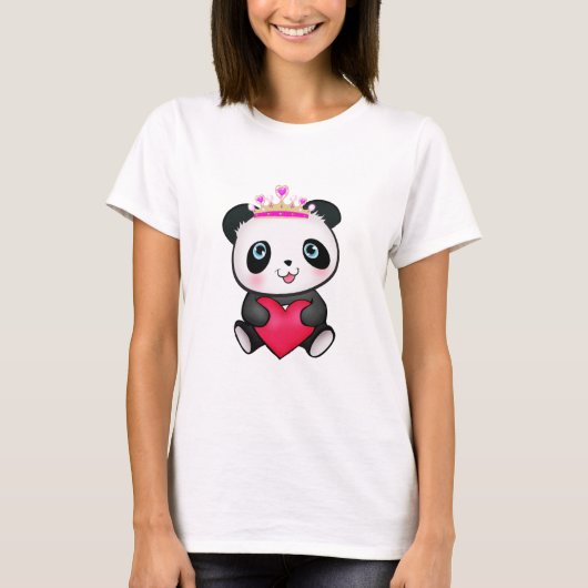 Panda Lover Fan Gift Valentijnsdag Heart Cadeau T-shirt (Voorkant)