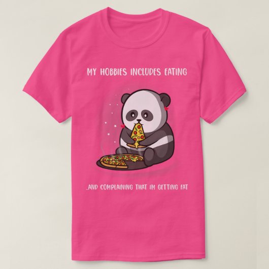 Panda Lover Funny Pizza Eating Panda T-shirt (Design voorkant)