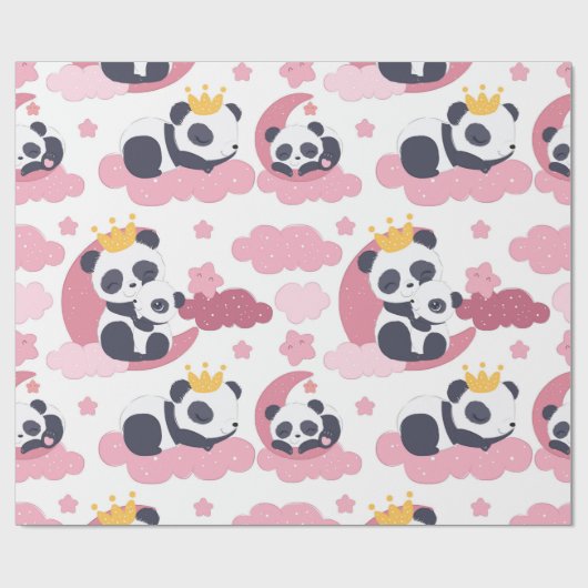 Panda Lover | Ik ben Nickname Panda Cadeaupapier (Vlak)