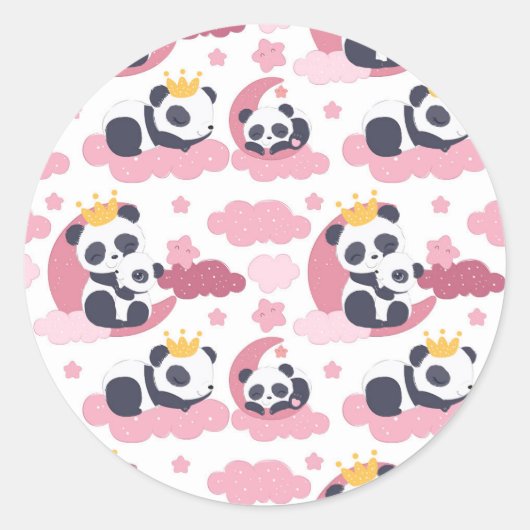 Panda Lover | Ik ben Nickname Panda Ronde Sticker (Voorkant)