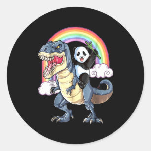 Panda Lover Kalm houden en houden van liefde Pan Ronde Sticker