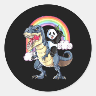 Panda Lover Kalm houden en houden van liefde Pan Ronde Sticker