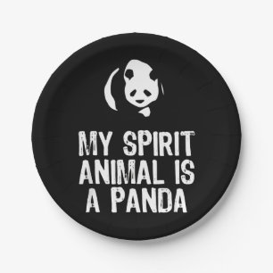 Panda Lover Mijn gedistilleerde dier is een pand Papieren Bordje