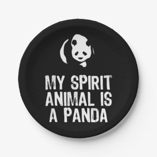 Panda Lover | Mijn gedistilleerde dier is een pand Papieren Bordje