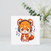 Panda Luisteren naar Kpop Music (Staand voorkant)