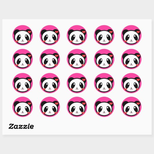 Panda Luv! Ronde Sticker (Vel)