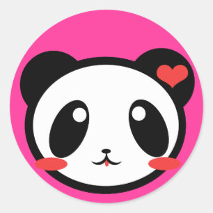 Panda Luv! Ronde Sticker