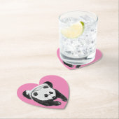 Panda lying down kartonnen onderzetters (Insitu)