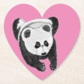 Panda lying down kartonnen onderzetters (Voorkant)