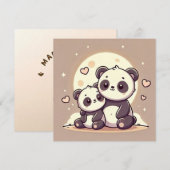 Panda Maan Liefde Kaart (Voorkant / Achterkant)