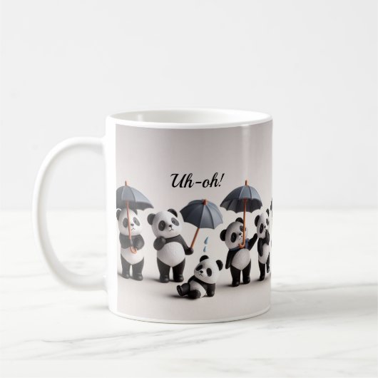 Panda Magic: Een Mok vol schattigheid Koffie Mok (Links)