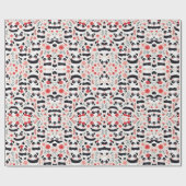 Panda Magic: Schattig verpakken papier ontwerp (Vlak)