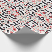 Panda Magic: Schattig verpakken papier ontwerp (Hoek)