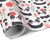 Panda Magic: Schattig verpakken papier ontwerp (Rol Hoek)