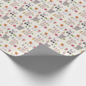 Panda Magic: Schattig verpakken papier ontwerp (Hoek)