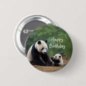 Panda Mama en Baby Button (Voorkant /achterkant)